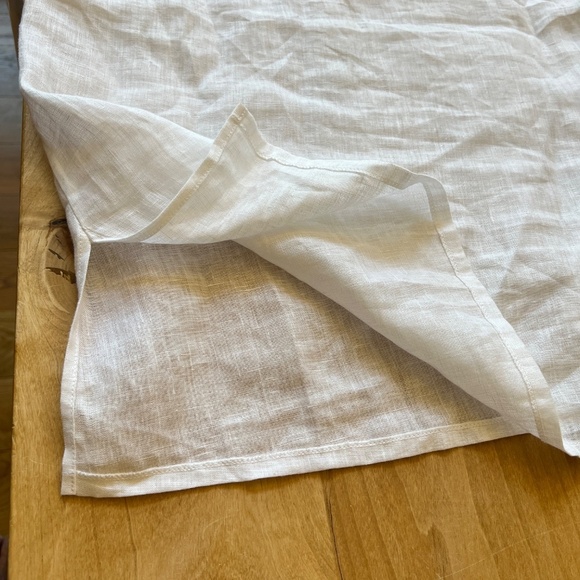 PUROTATTOO TUNIC TOP US 10 100% LINEN METALLIC BOHO ARTISANAL BREATHABLE FLOWY - Picture 10 of 11